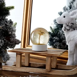La Chaise Longue BOULE A NEIGE PALMIER DORE Discount