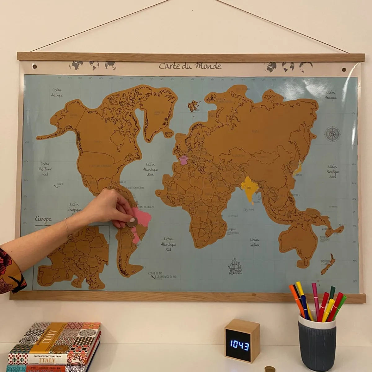 La Chaise Longue CARTE DU MONDE A GRATTER New