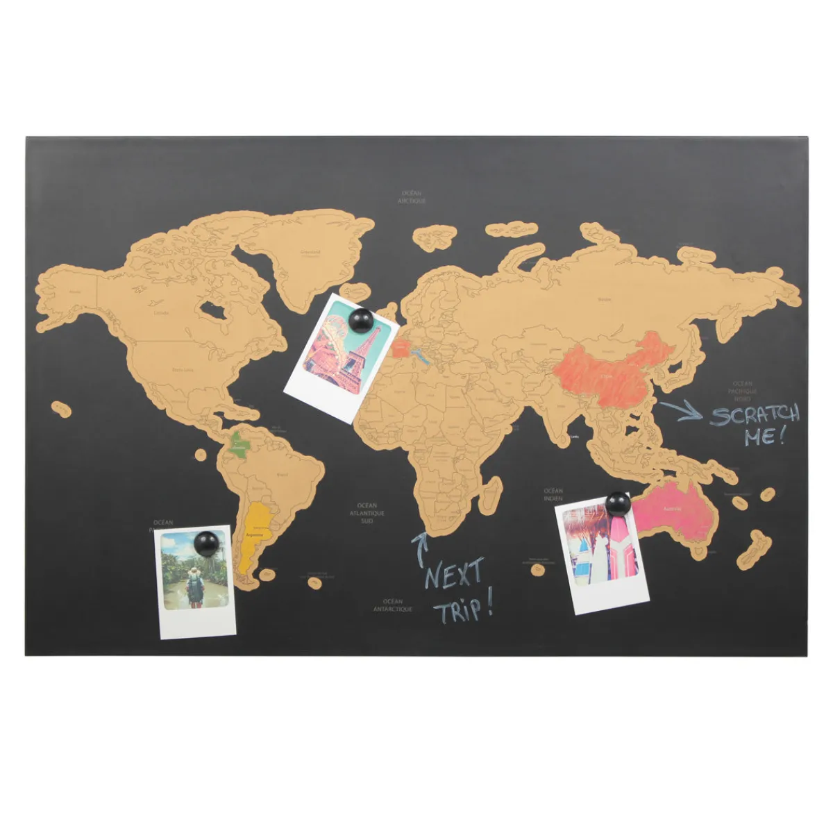 La Chaise Longue CARTE MAGNETIQUE A GRATTER NOIRE Outlet