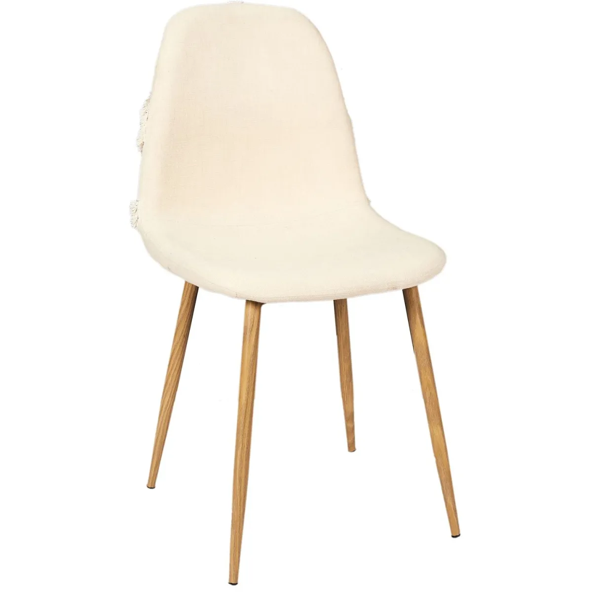 La Chaise Longue CHAISE FARO PIEDS METAL IMITATION BOIS - Lot de 4 Clearance