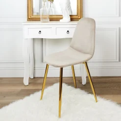 La Chaise Longue CHAISE PIEDS DORE - Lot de 4 Best Sale