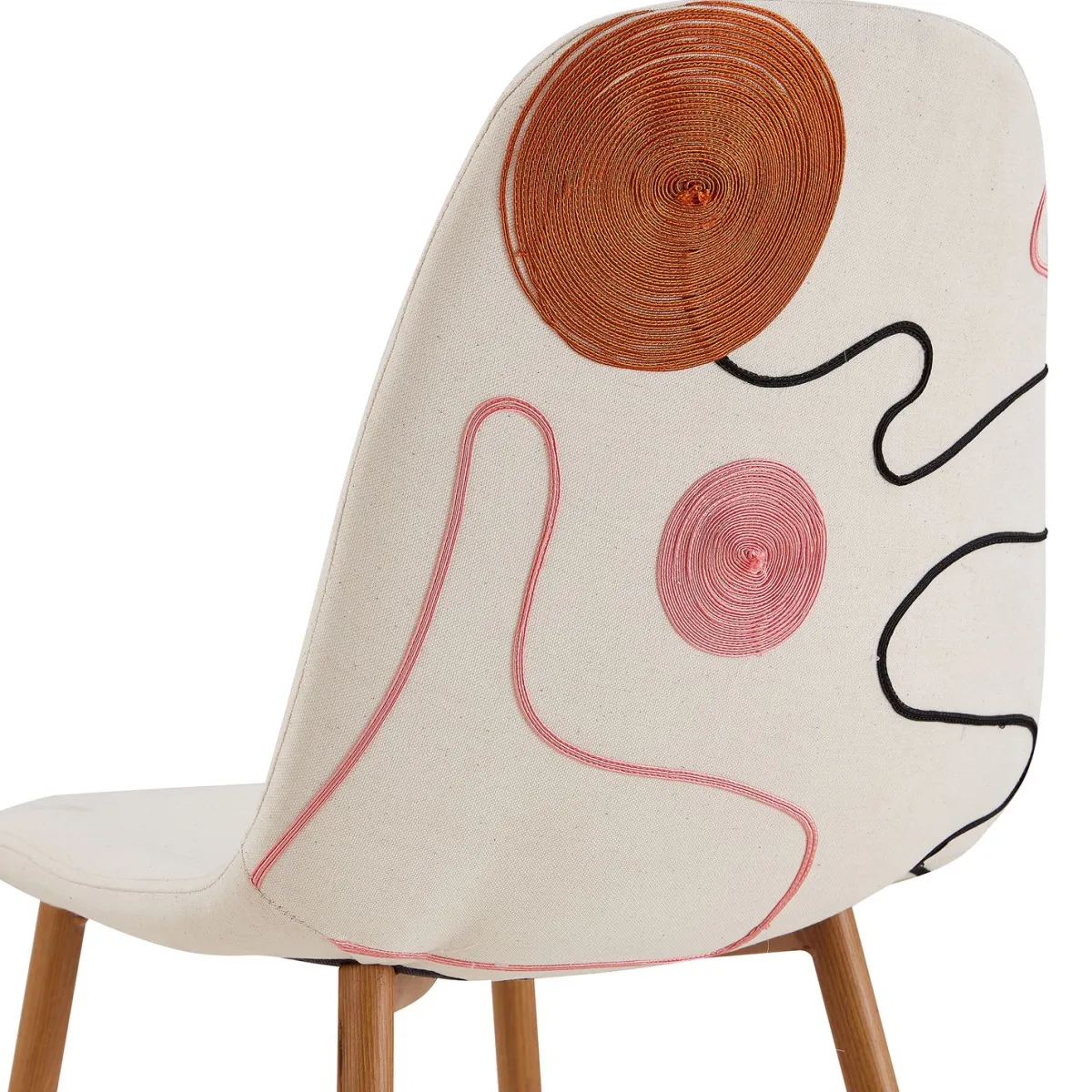 La Chaise Longue CHAISE POESIE PIEDS METAL IMITATION BOIS - Lot de 4 Outlet