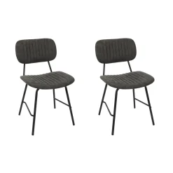 La Chaise Longue CHAISE TAYLOR GRIS - Lot de 2 Cheap