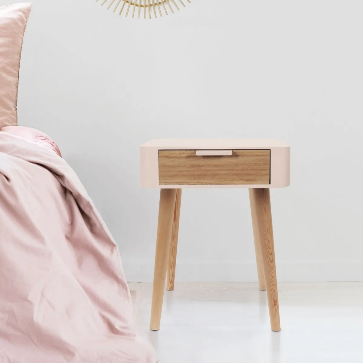 La Chaise Longue CHEVET 1 TIROIR EN BOIS ROSE Hot