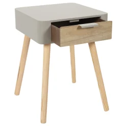 La Chaise Longue CHEVET 1 TIROIR EN BOIS TAUPE Cheap