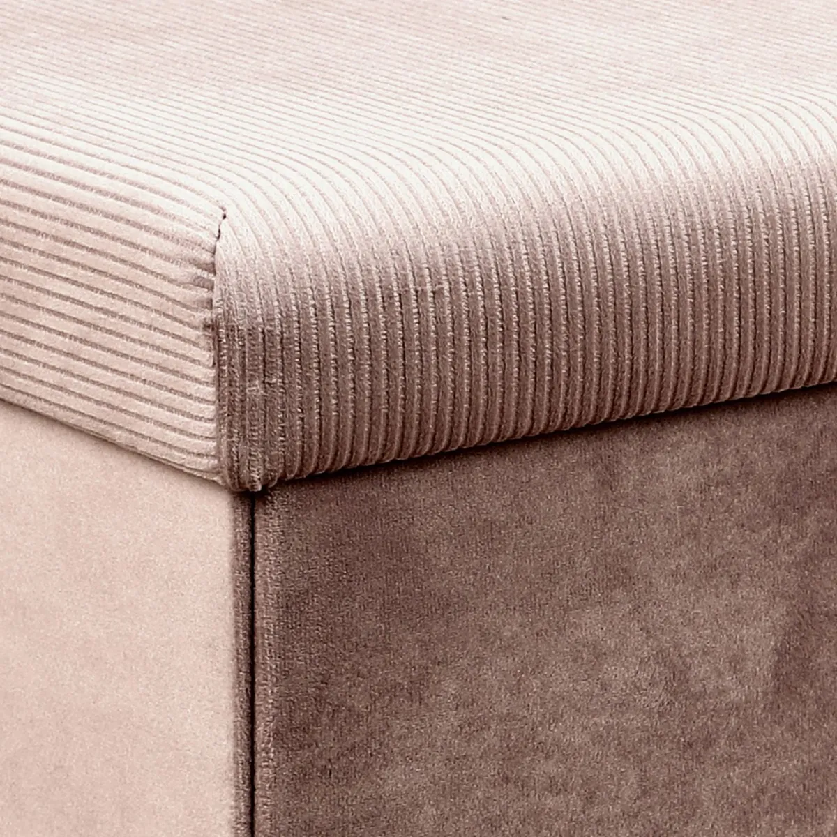 La Chaise Longue COFFRE BANC PLIABLE VELOURS COTELE GIULIA ROSE Online