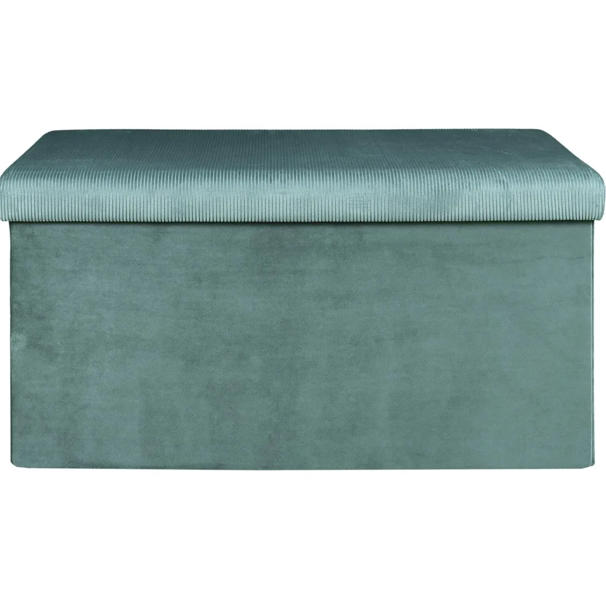 La Chaise Longue COFFRE BANC PLIABLE VELOURS COTELE GIULIA BLEU Discount