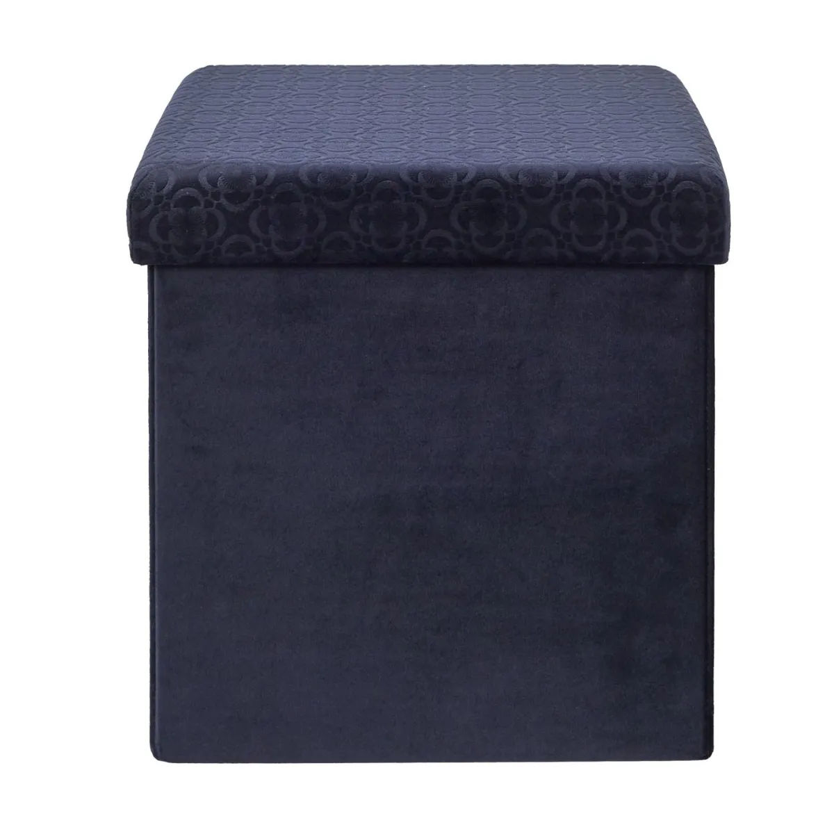 La Chaise Longue COFFRE POUF PLIABLE RETRO BLEU NUIT Outlet