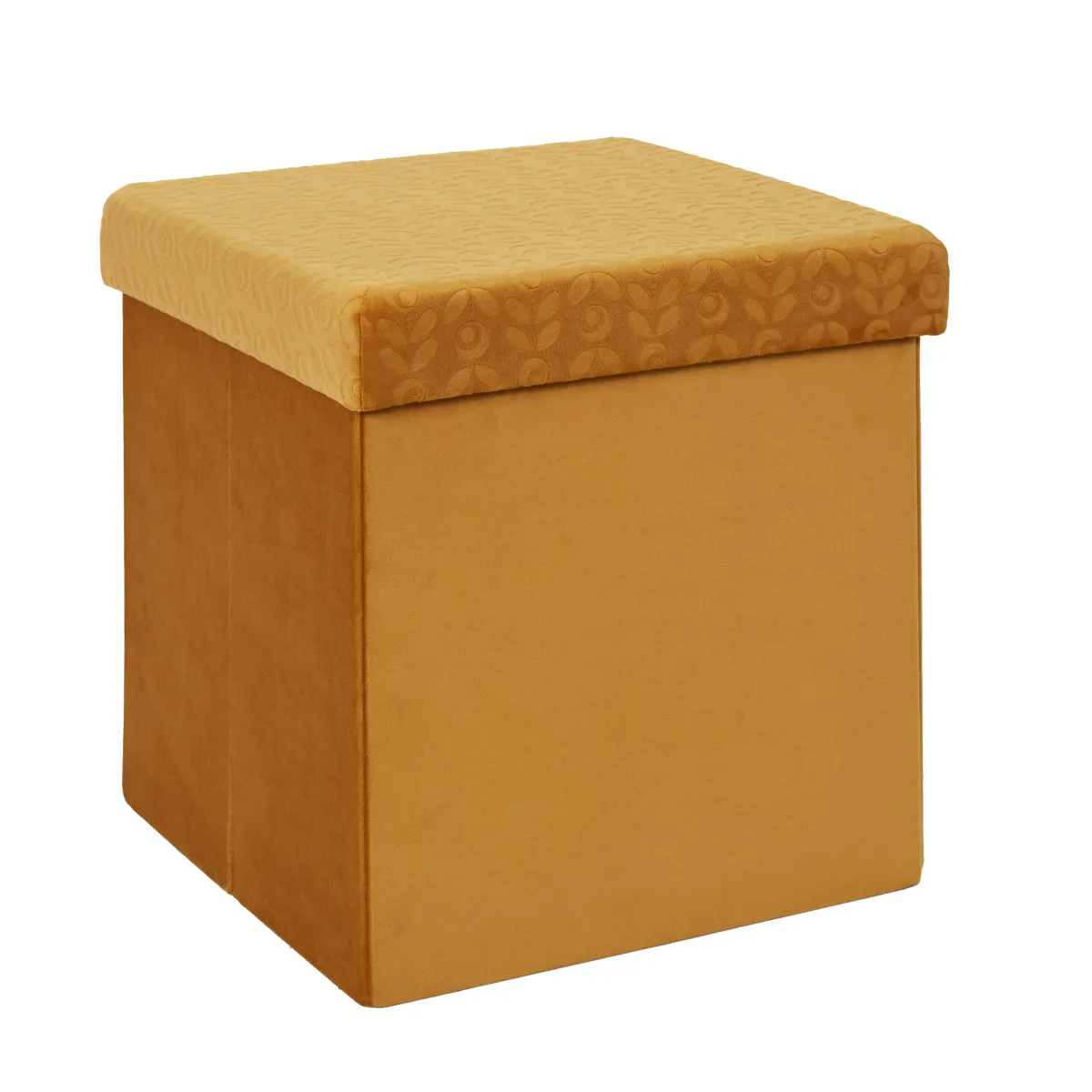 La Chaise Longue COFFRE POUF PLIABLE RETRO MOUTARDE Outlet