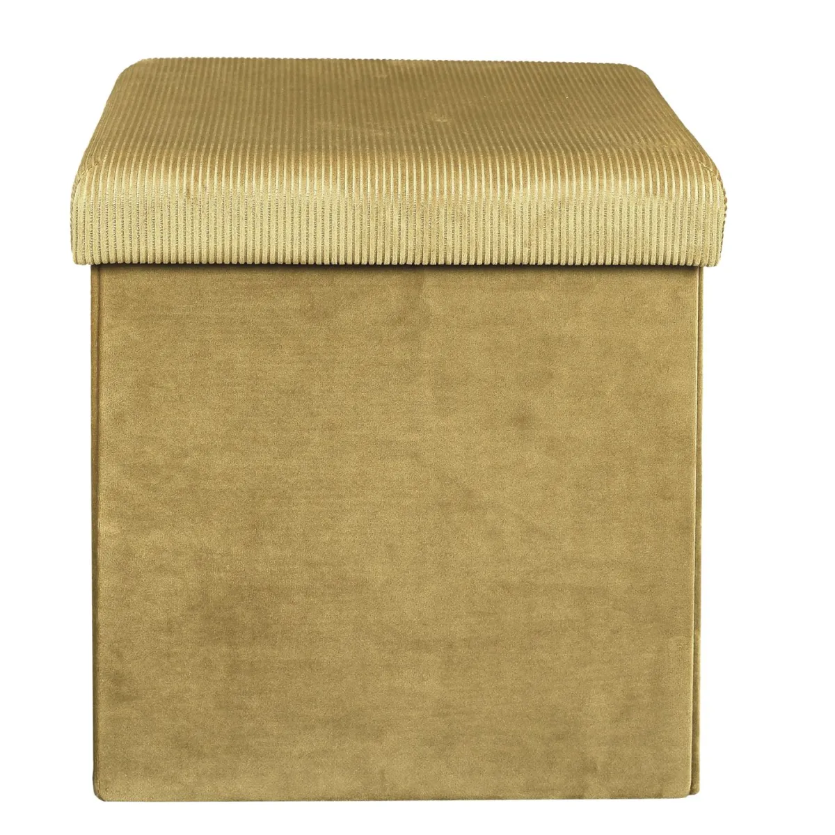La Chaise Longue COFFRE POUF PLIABLE VELOURS COTELE GIULIA JAUNE Sale
