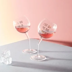 La Chaise Longue COFFRET 2 VERRES PENCHES DORES Outlet