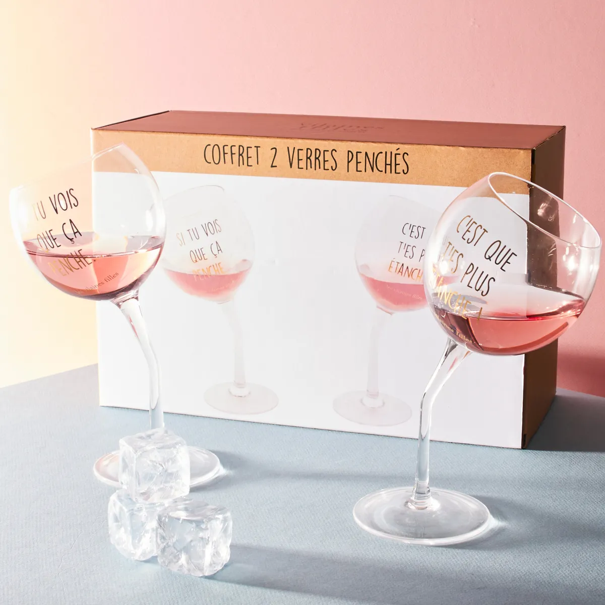 La Chaise Longue COFFRET 2 VERRES PENCHES DORES Outlet