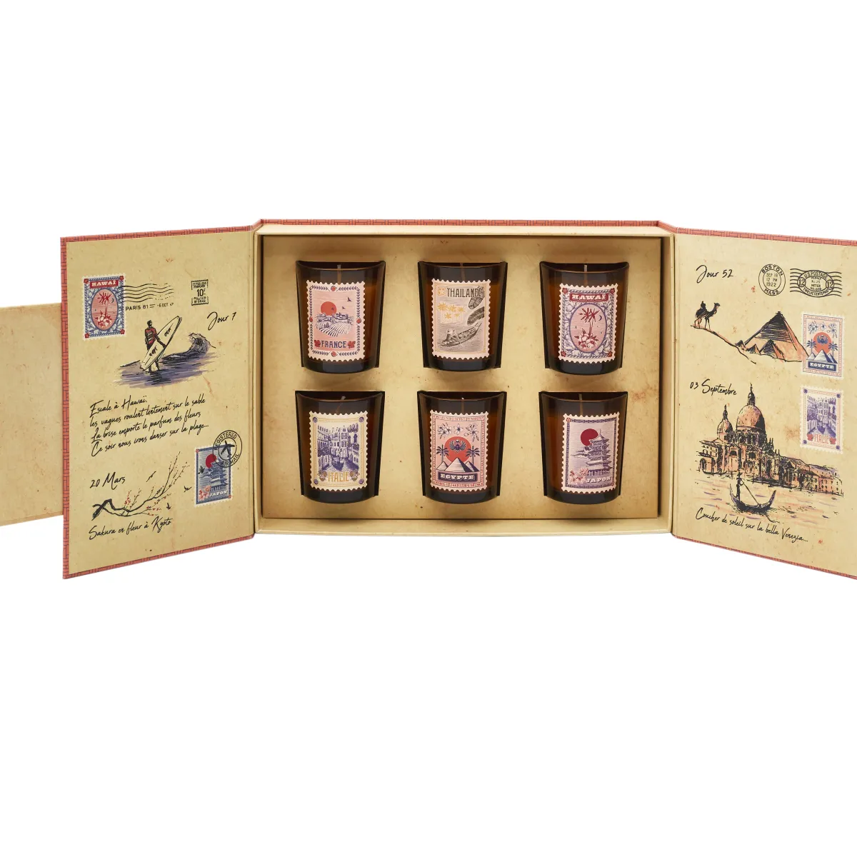 La Chaise Longue COFFRET DE 6 BOUGIES SENTEURS DU MONDE Hot