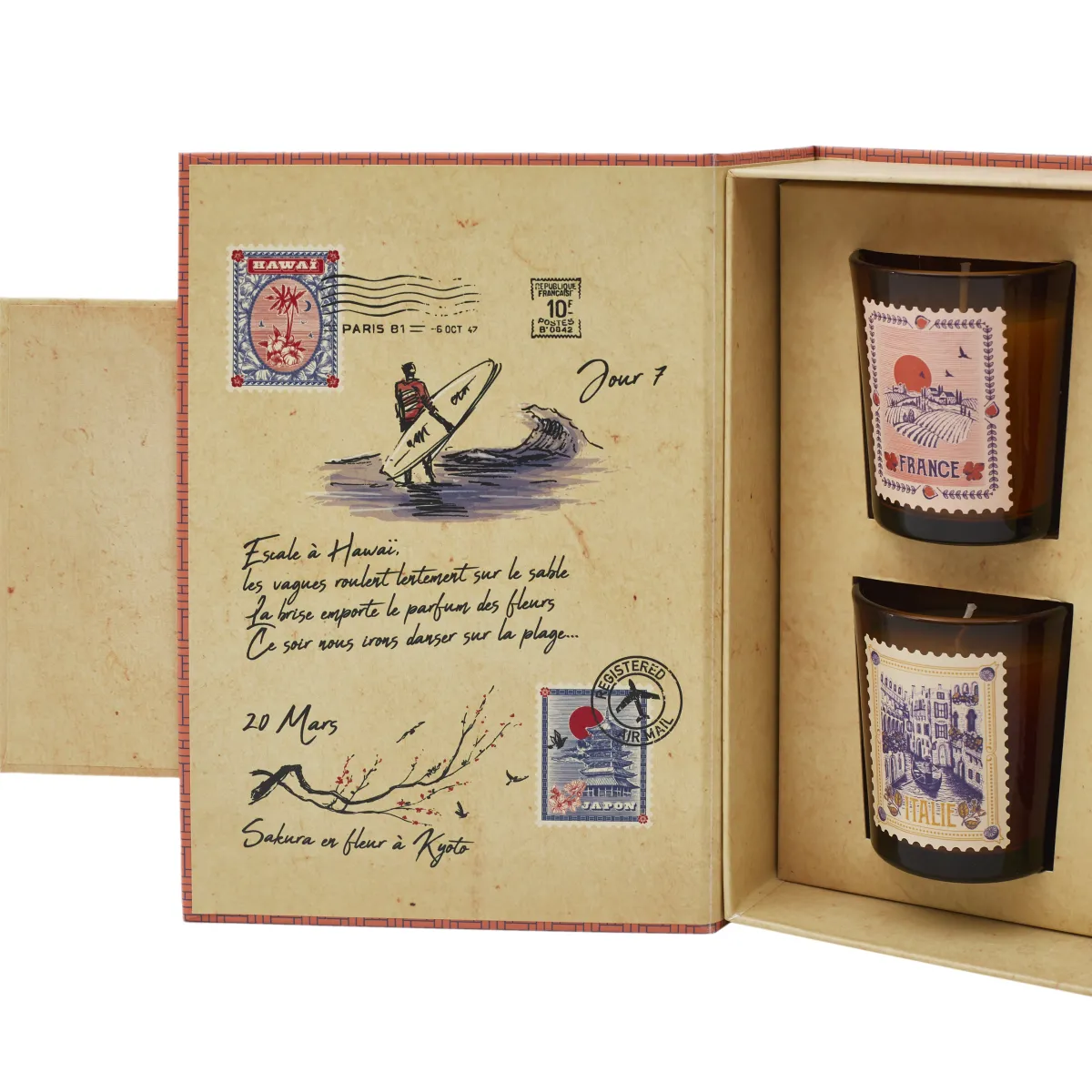La Chaise Longue COFFRET DE 6 BOUGIES SENTEURS DU MONDE Hot