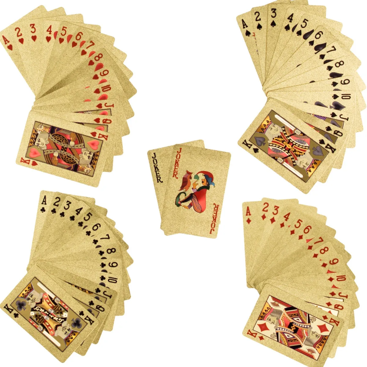 La Chaise Longue COFFRET DE 2 JEUX DE CARTES DOREES Clearance