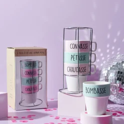 La Chaise Longue COFFRET DE 4 TASSES A CAFE AVEC SUPPORT Sale