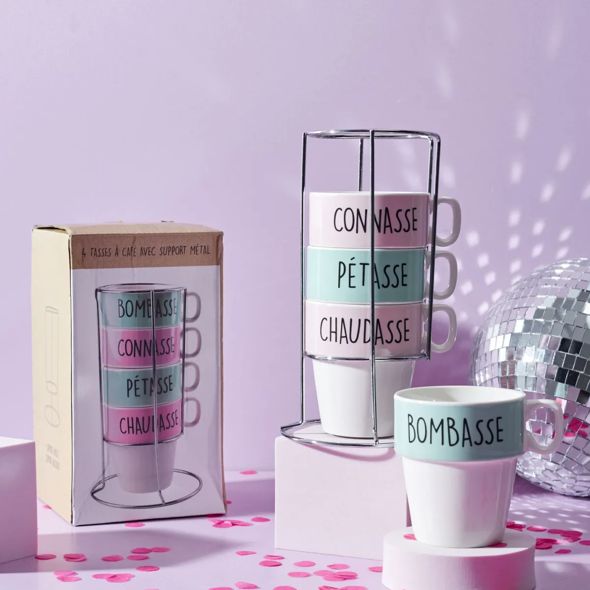 La Chaise Longue COFFRET DE 4 TASSES A CAFE AVEC SUPPORT Sale