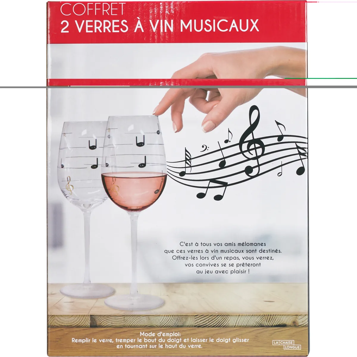 La Chaise Longue COFFRET DE 2 VERRES MUSICAUX Outlet