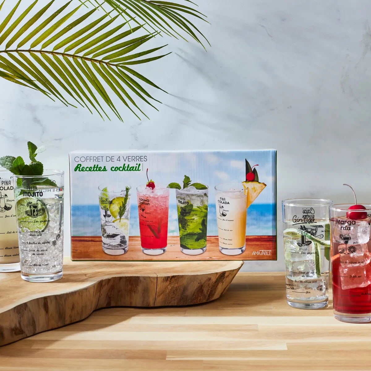 La Chaise Longue COFFRET VERRES RECETTES COCKTAILS Store