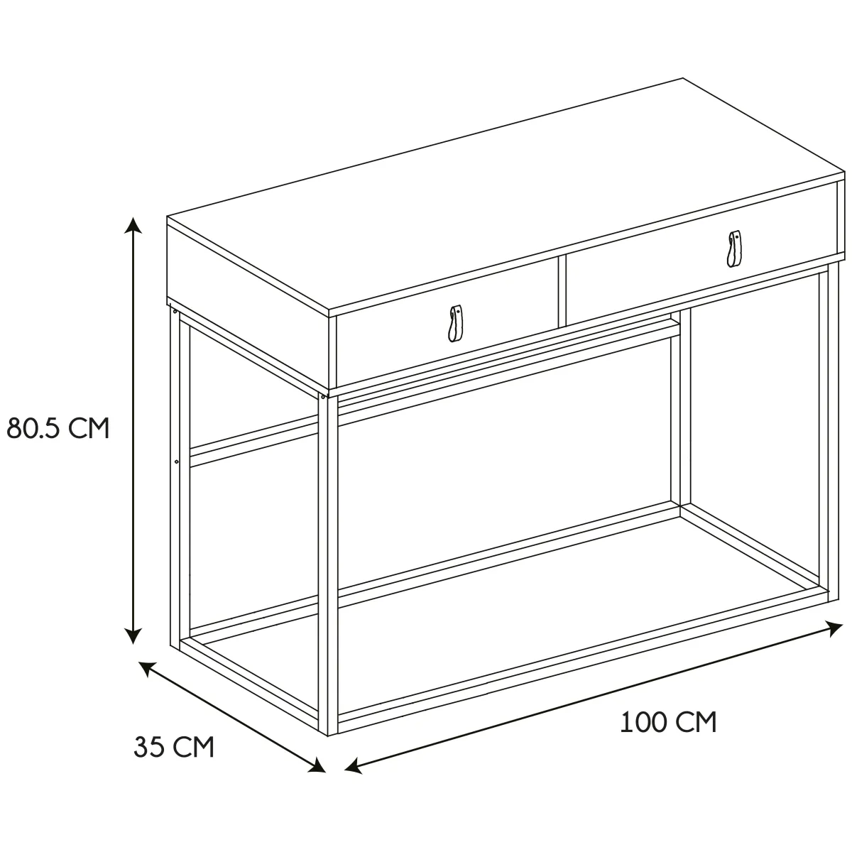 La Chaise Longue CONSOLE BOIS ET METAL ABBOTT Best
