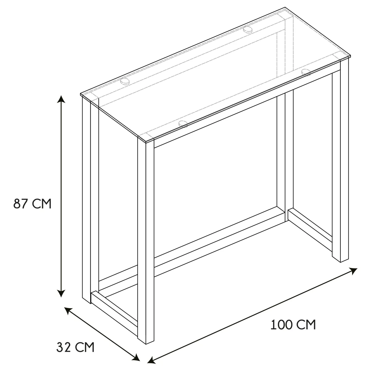 La Chaise Longue CONSOLE EN VERRE Sale