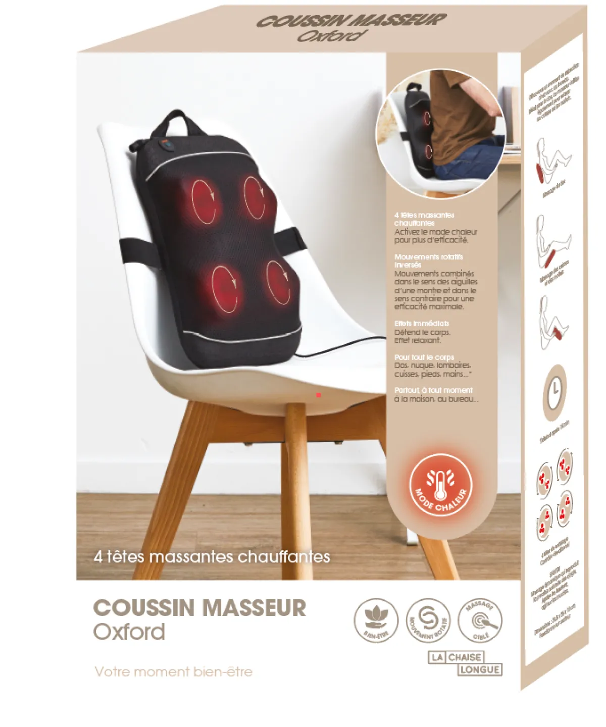 La Chaise Longue COUSSIN MASSEUR OXFORD New