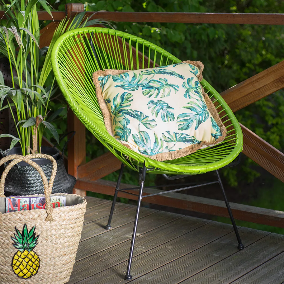 La Chaise Longue FAUTEUIL ACAPULCO TROPICAL GREEN Cheap