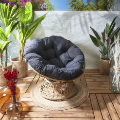 La Chaise Longue FAUTEUIL CANCUN COUSSIN NOIR Best