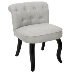 La Chaise Longue FAUTEUIL ELEONOR NOIR TISSU GRIS Hot