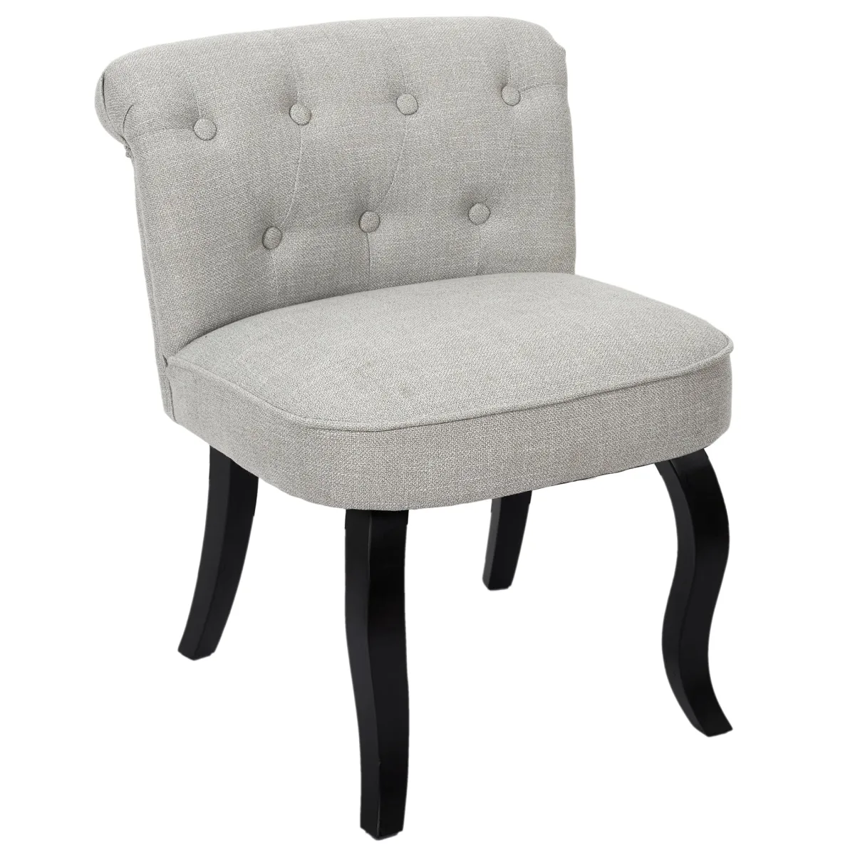 La Chaise Longue FAUTEUIL ELEONOR NOIR TISSU GRIS Hot
