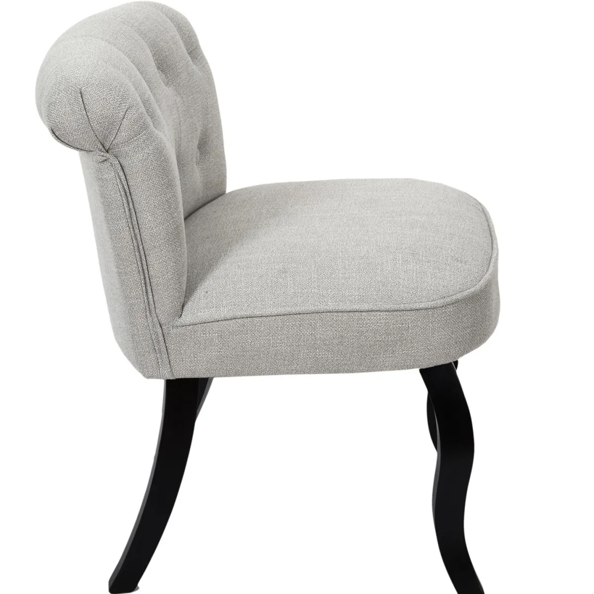 La Chaise Longue FAUTEUIL ELEONOR NOIR TISSU GRIS Hot