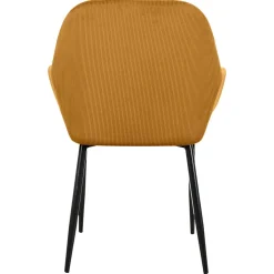 La Chaise Longue FAUTEUIL GIULIA JAUNE MOUTARDE VELOURS COTELE - Lot de 2 Clearance