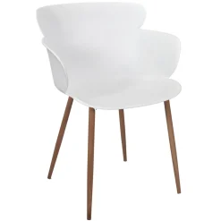 La Chaise Longue FAUTEUIL LORENS BLANC - Lot de 2 Outlet