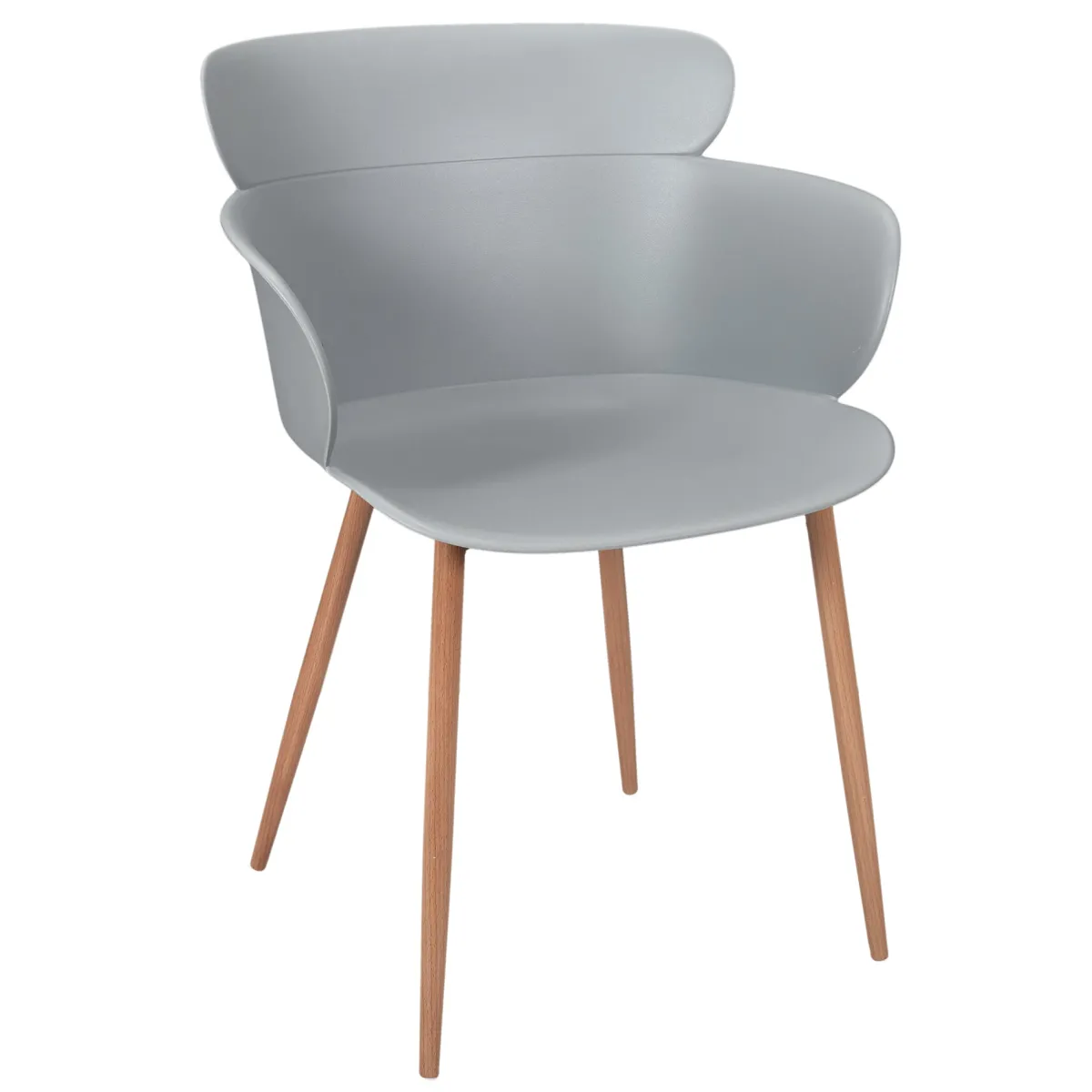 La Chaise Longue FAUTEUIL LORENS GRIS - Lot de 2 Best