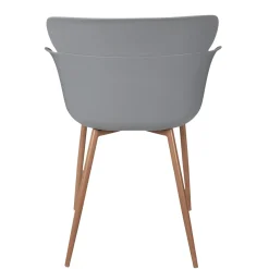 La Chaise Longue FAUTEUIL LORENS GRIS - Lot de 2 Best