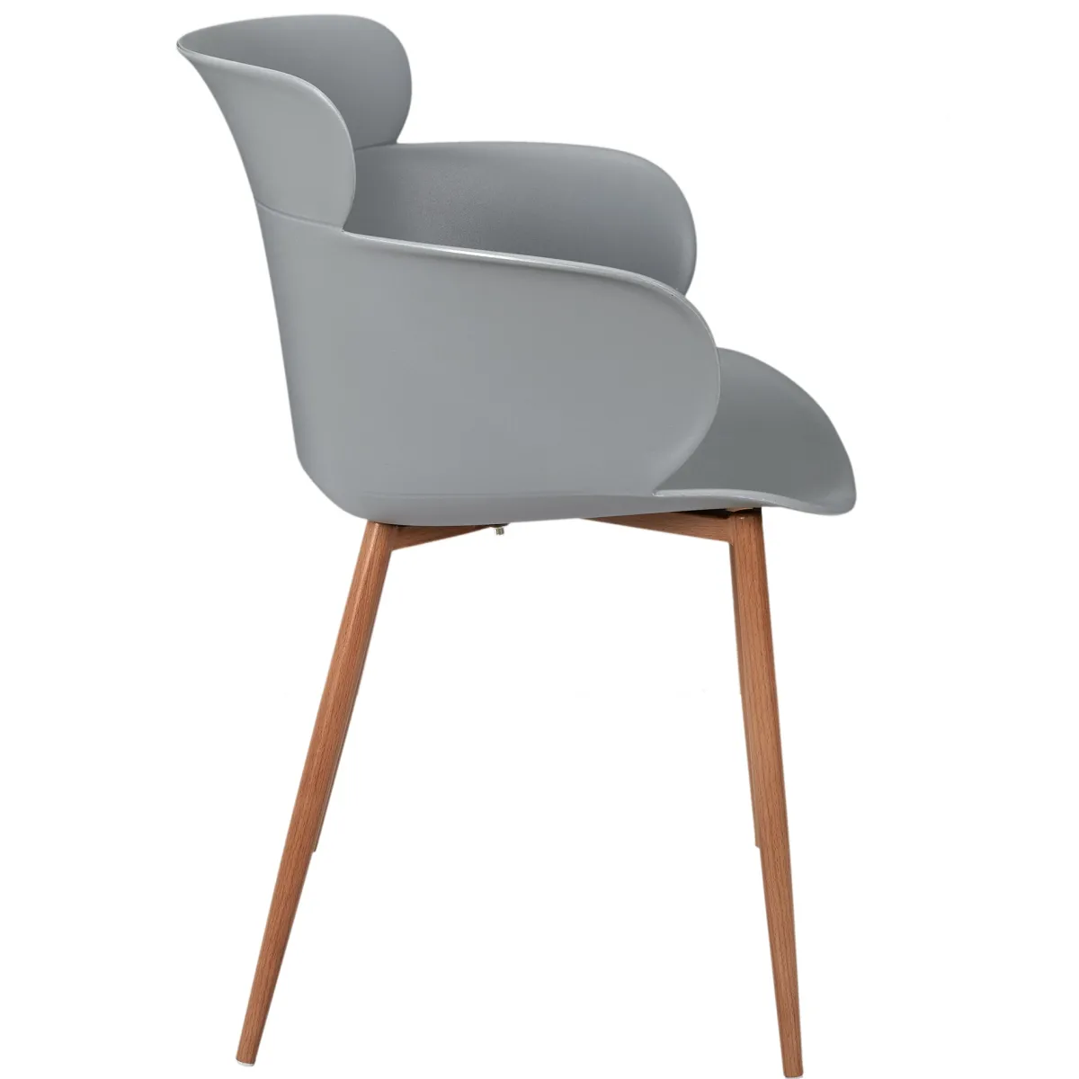 La Chaise Longue FAUTEUIL LORENS GRIS - Lot de 2 Best
