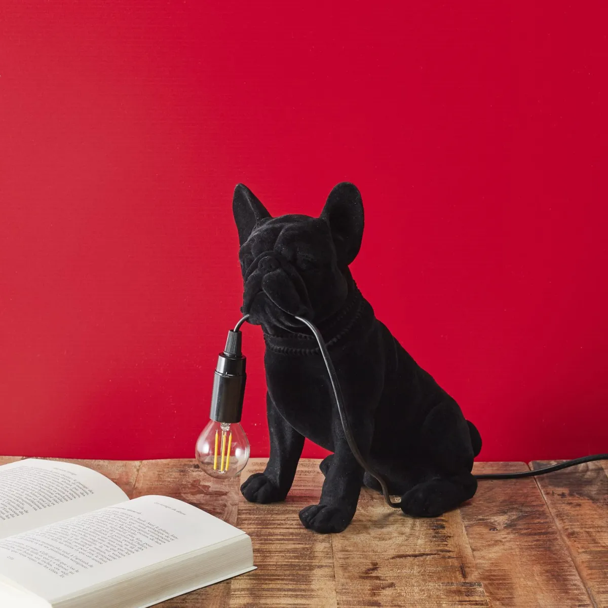 La Chaise Longue LAMPE BOULEDOGUE BLACK VELVET Store