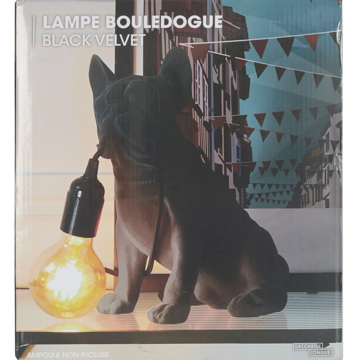 La Chaise Longue LAMPE BOULEDOGUE BLACK VELVET Store
