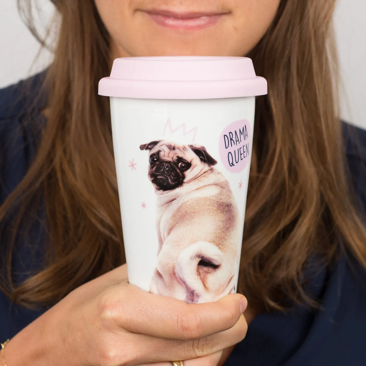 La Chaise Longue MUG TAKE AWAY CRAZY ANIMALS DRAMA QUEEN Best Sale