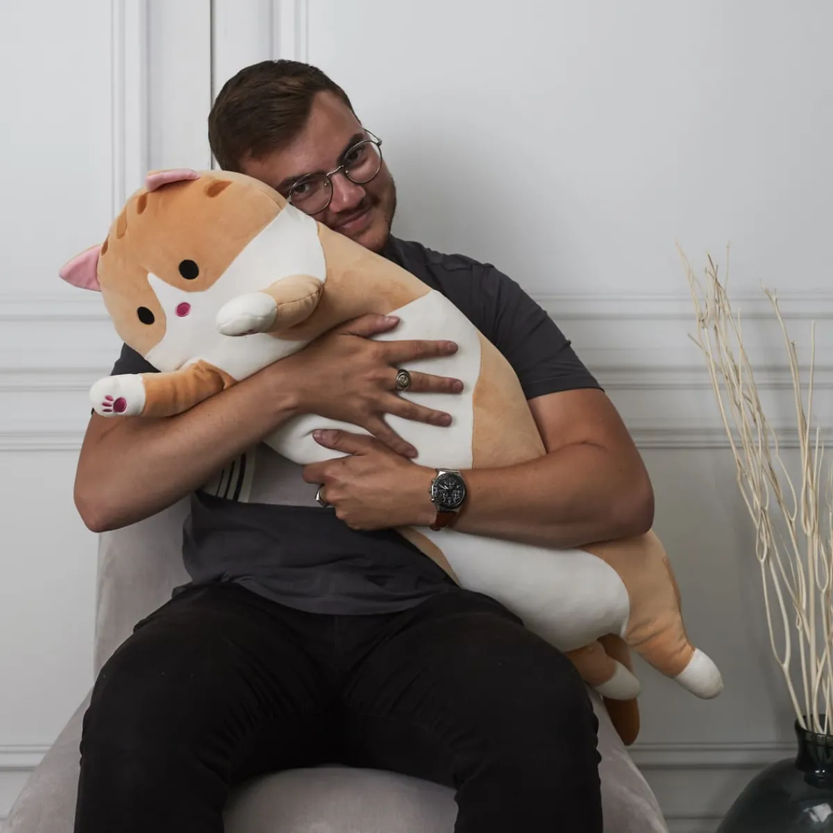 La Chaise Longue PELUCHE XXL CHAT ROUX Shop