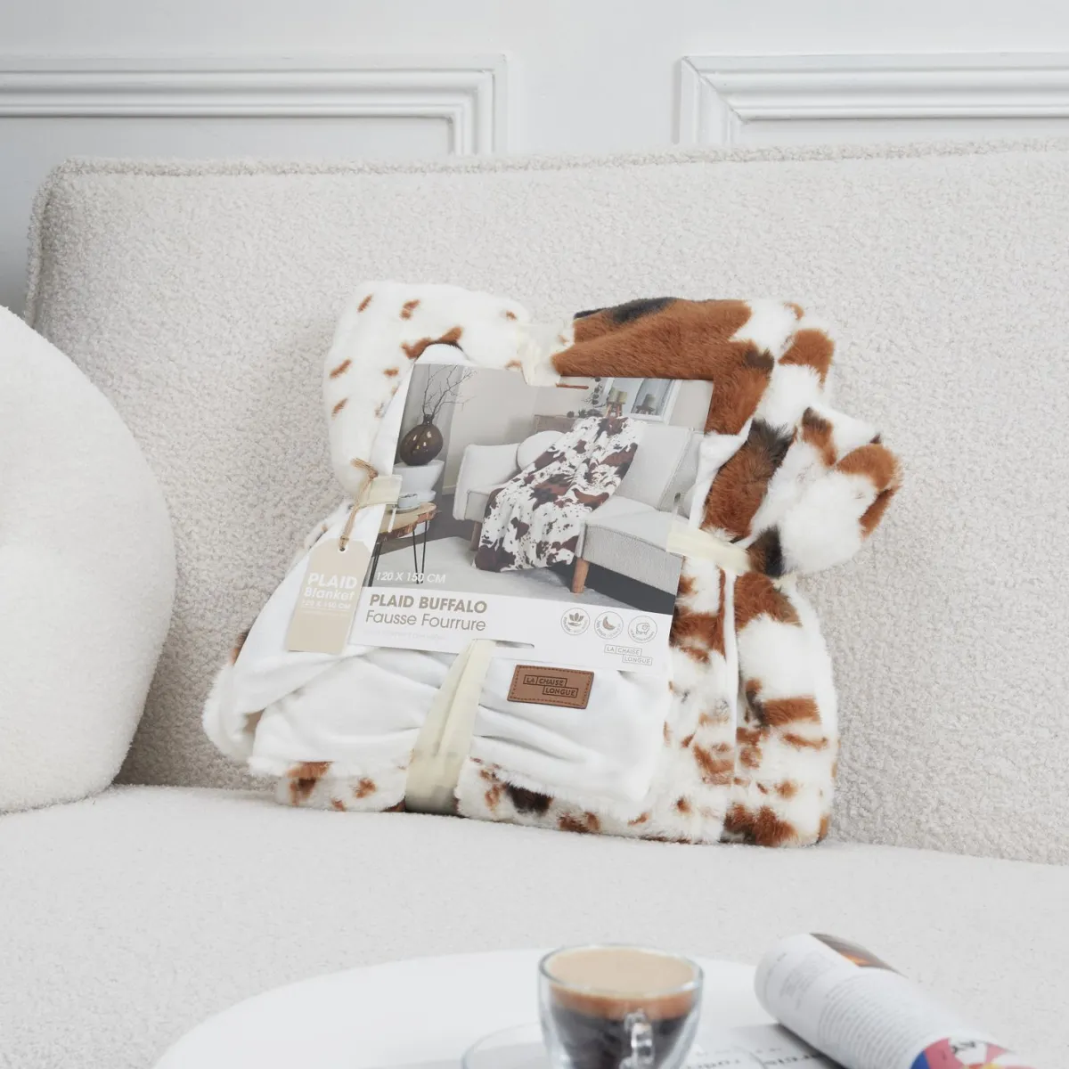 La Chaise Longue PLAID BUFFALO FAUSSE FOURRURE Fashion