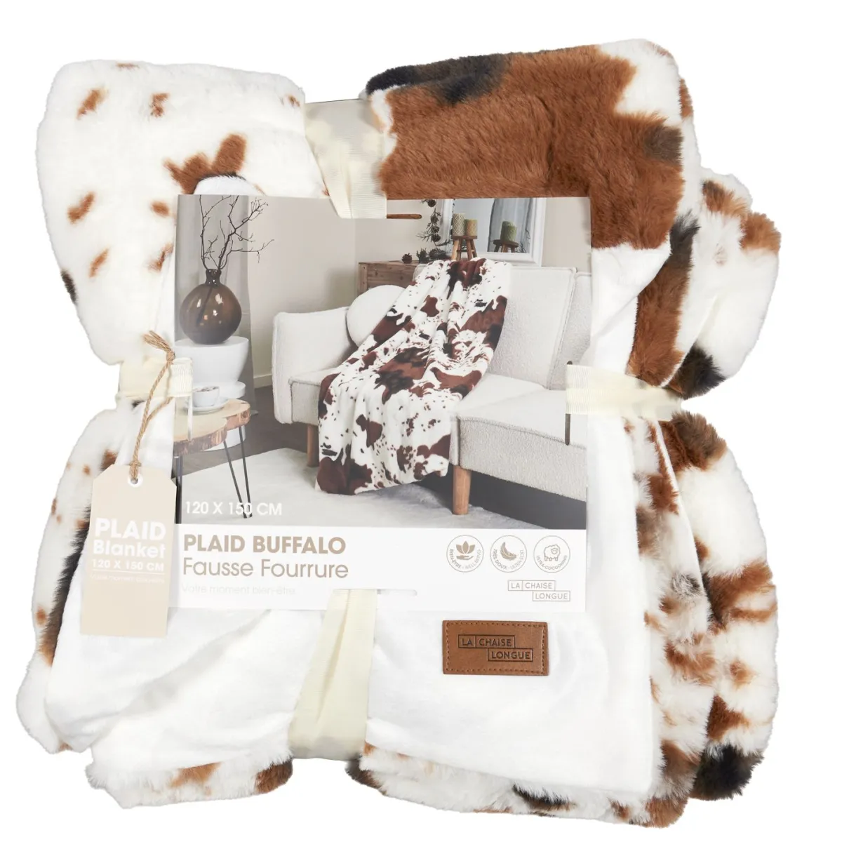 La Chaise Longue PLAID BUFFALO FAUSSE FOURRURE Fashion