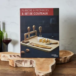 La Chaise Longue PLANCHE A FROMAGE 4 COUTEAUX BAMBOU Best