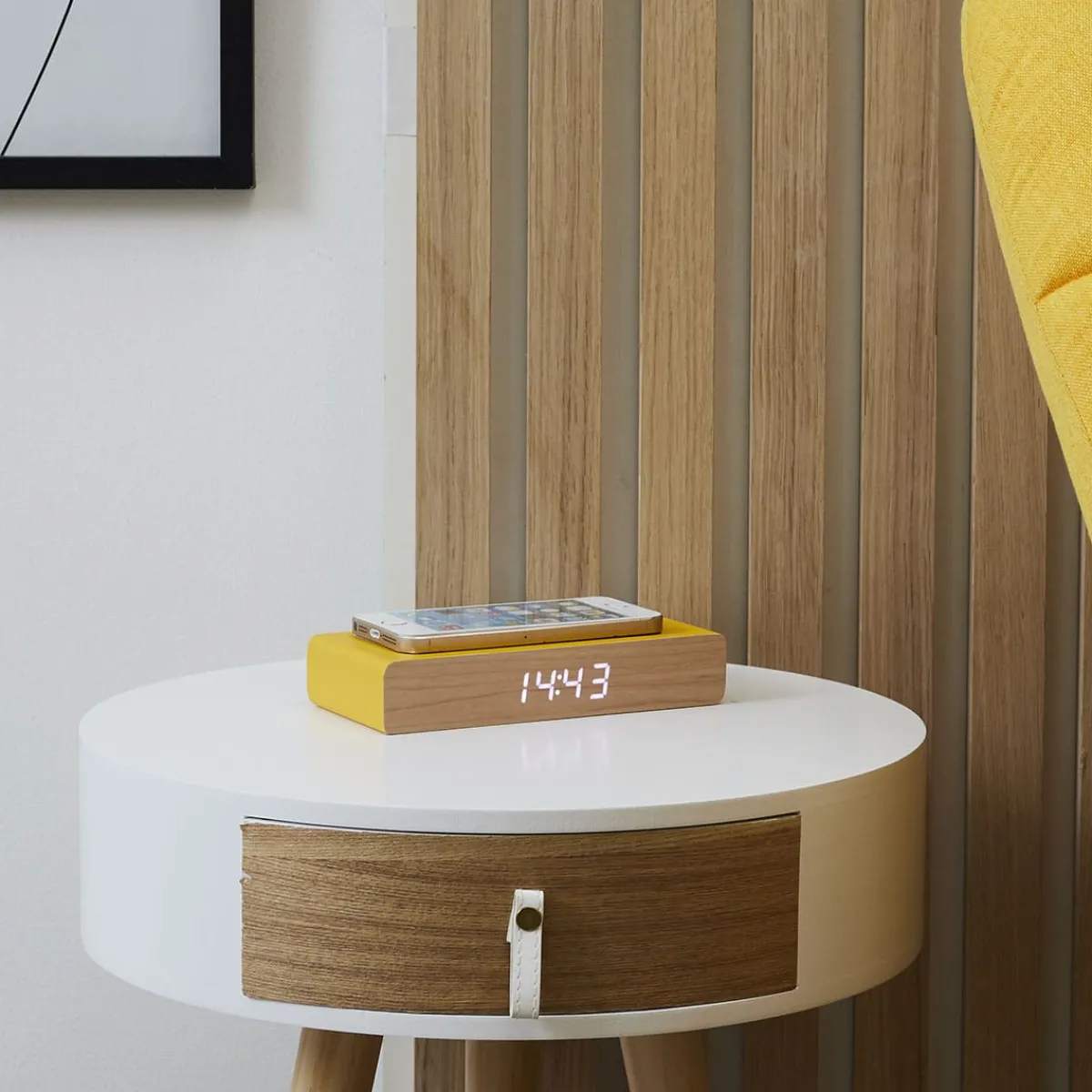 La Chaise Longue REVEIL CHARGEUR BOIS JAUNE Clearance