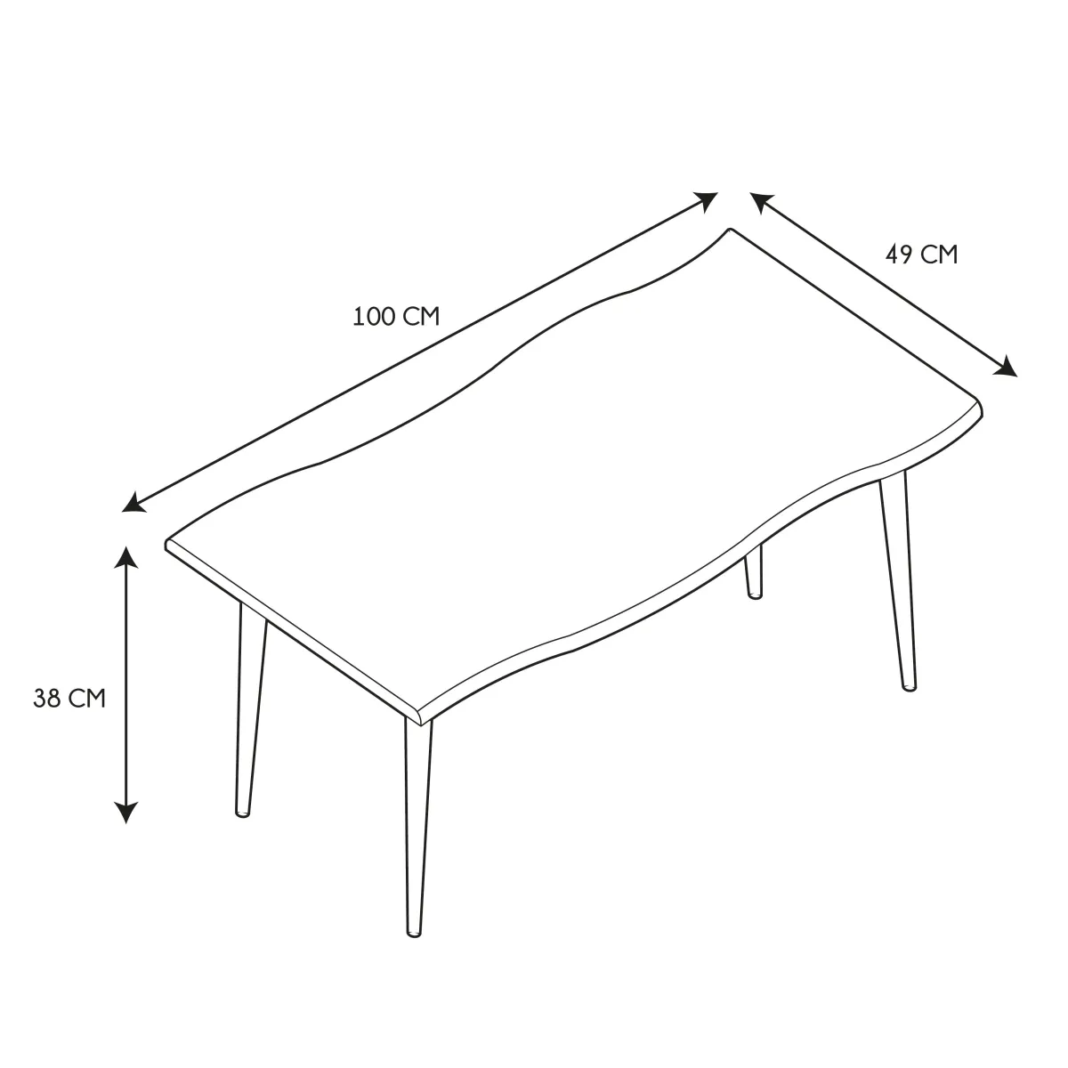 La Chaise Longue TABLE BASSE FOREST NOIR New
