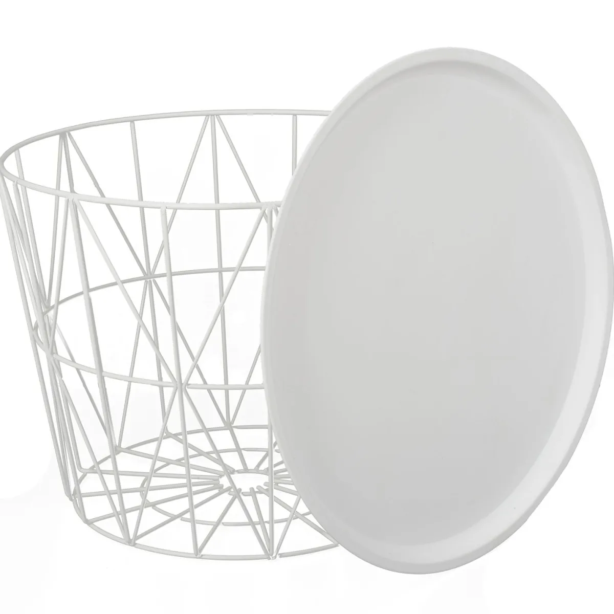La Chaise Longue TABLE FILAIRE METAL BLANC DIAMETRE 50CM Best Sale
