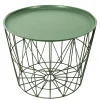 La Chaise Longue TABLE FILAIRE METAL VERT DIAMETRE 50CM Shop