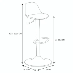 La Chaise Longue TABOURET DE BAR ISAK GRIS - Lot de 2 Store