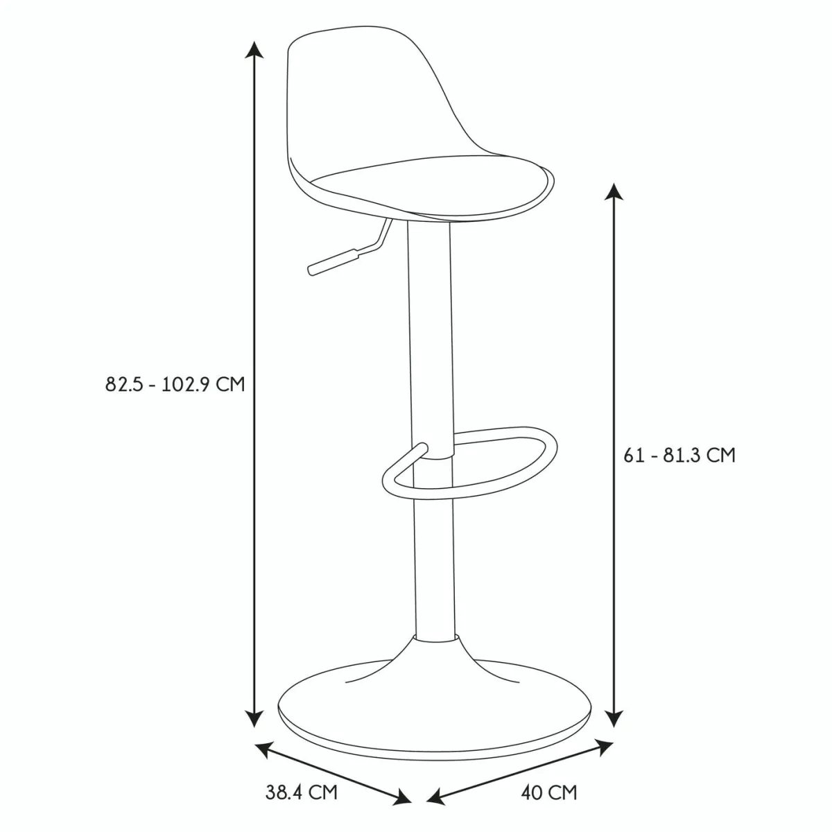La Chaise Longue TABOURET DE BAR ISAK GRIS - Lot de 2 Store