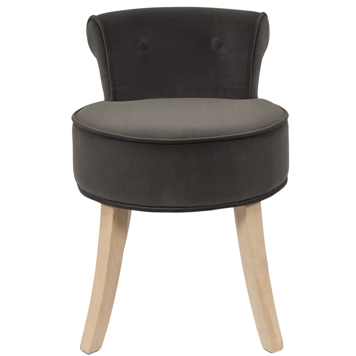 La Chaise Longue TABOURET ELEONOR VELOURS GRIS Sale